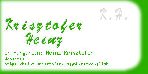 krisztofer heinz business card